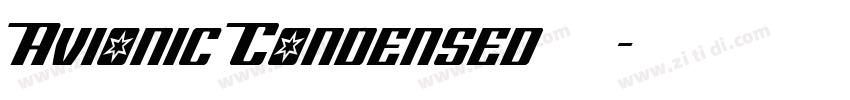 Avionic Condensed 粗体字体转换